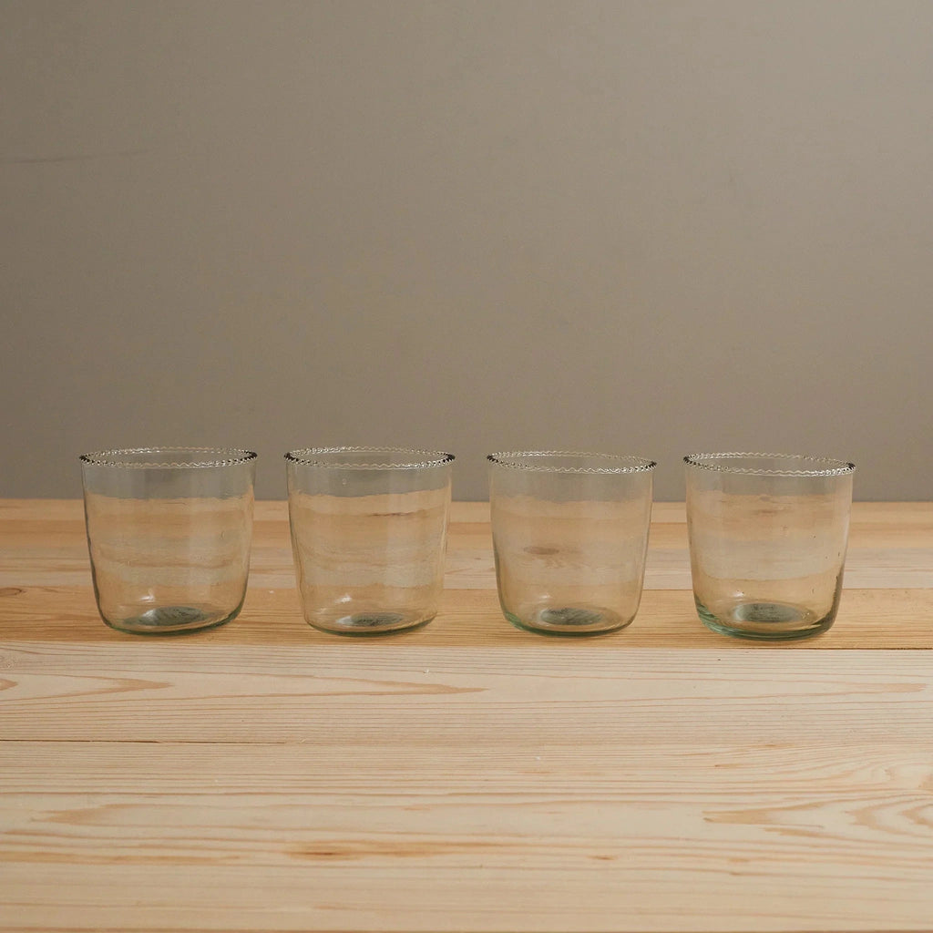 Ruffle Rocks Clear Drinking Glass