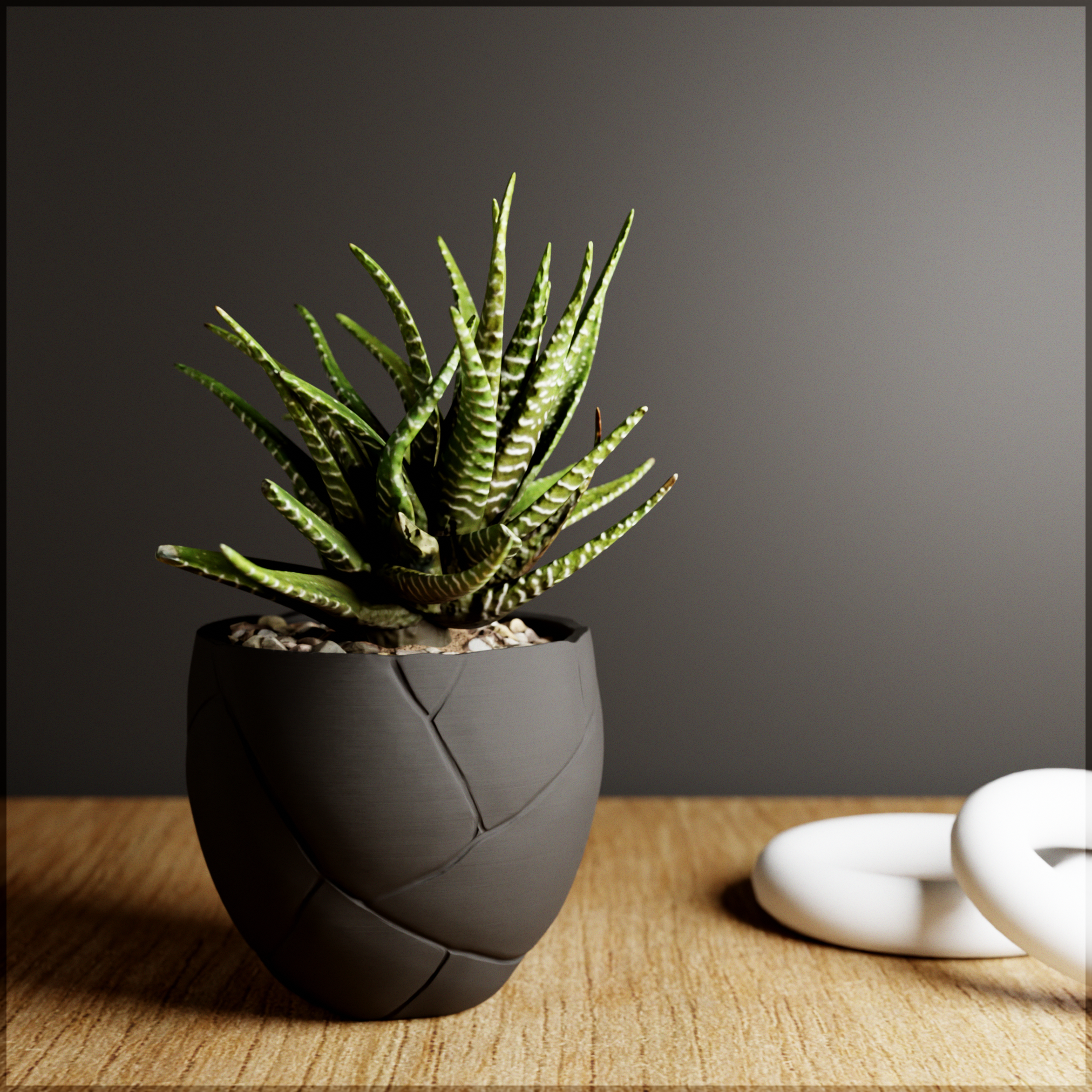 Rugged Modern Textured Planter Medium | Modernized Pottery