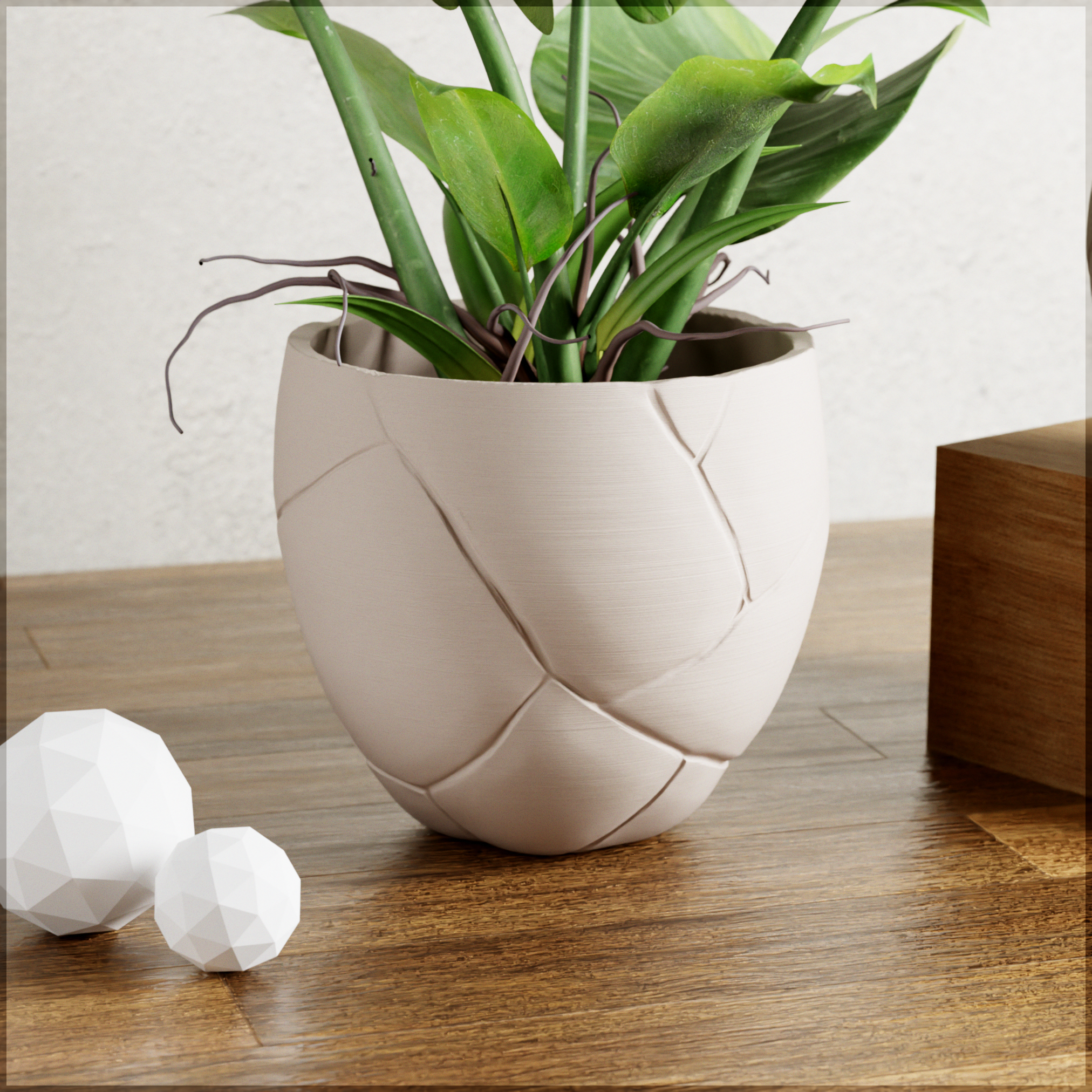 Rugged Modern Textured Planter Medium | Modernized Pottery