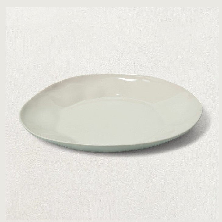Rugueux Stoneware Dinner Plate, Pearl