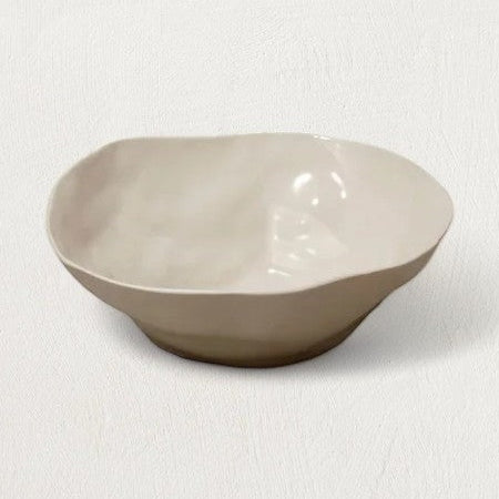 Rugueux Stoneware Side Bowl, Pearl