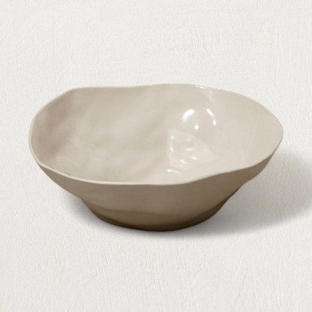 Rugueux Stoneware Side Bowl, Pearl