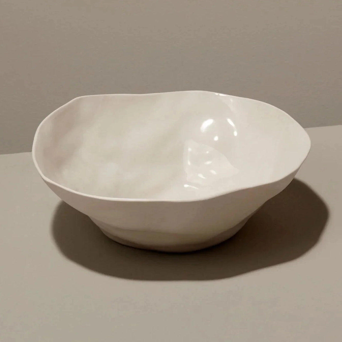 Rugueux Stoneware Side Bowl, Pearl