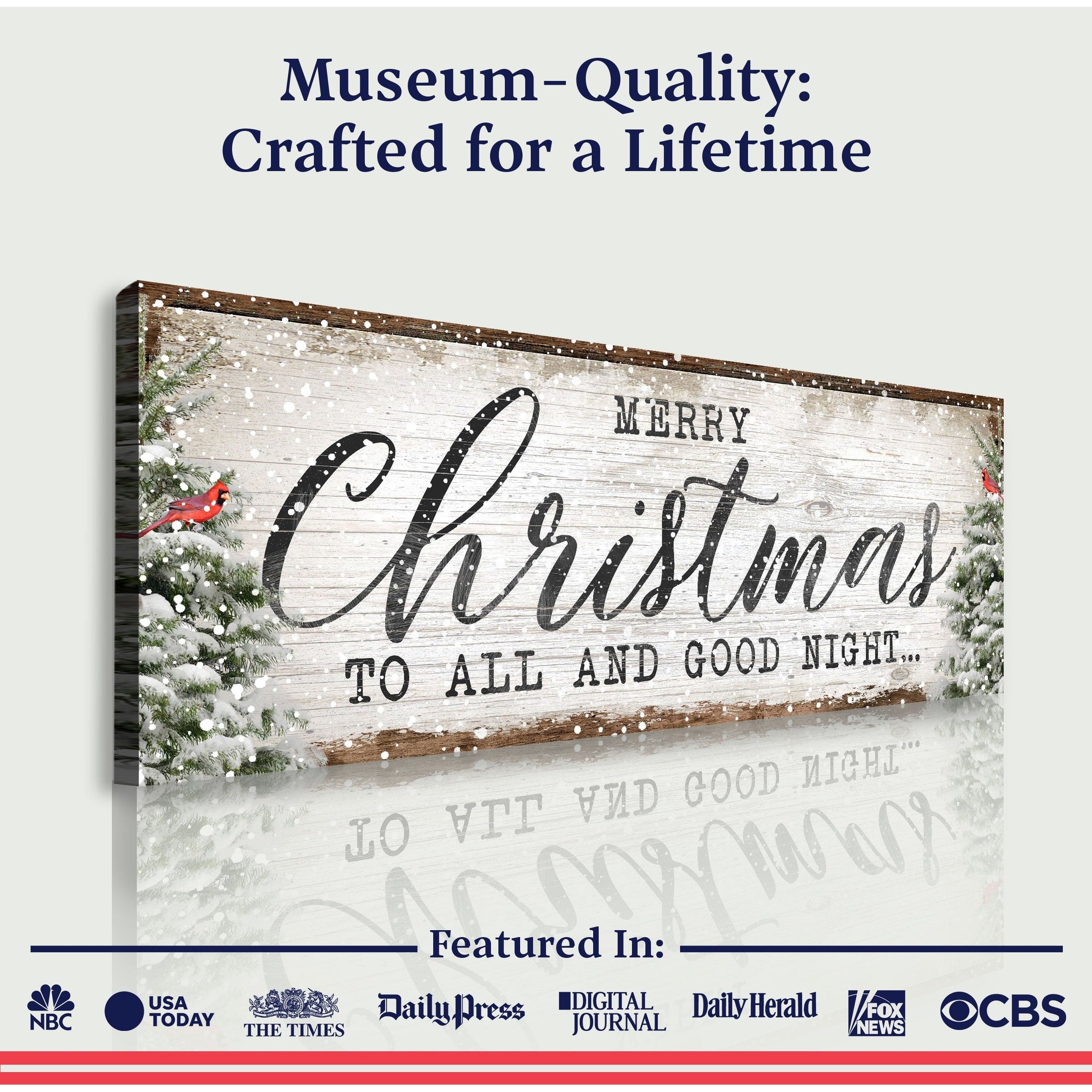 Rustic Canvas Christmas Sign Decor | Tailored Canvases