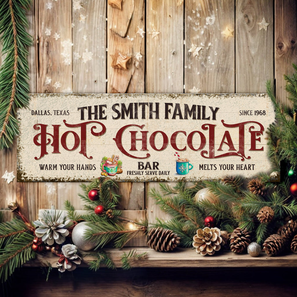 Rustic Canvas Hot Chocolate Sign | Tailored Canvases