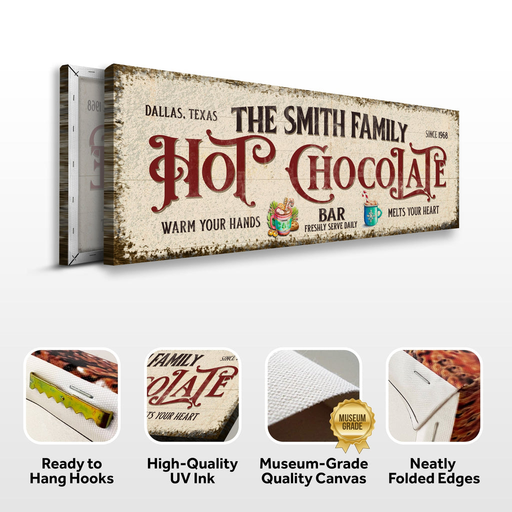 Rustic Canvas Hot Chocolate Sign | Tailored Canvases