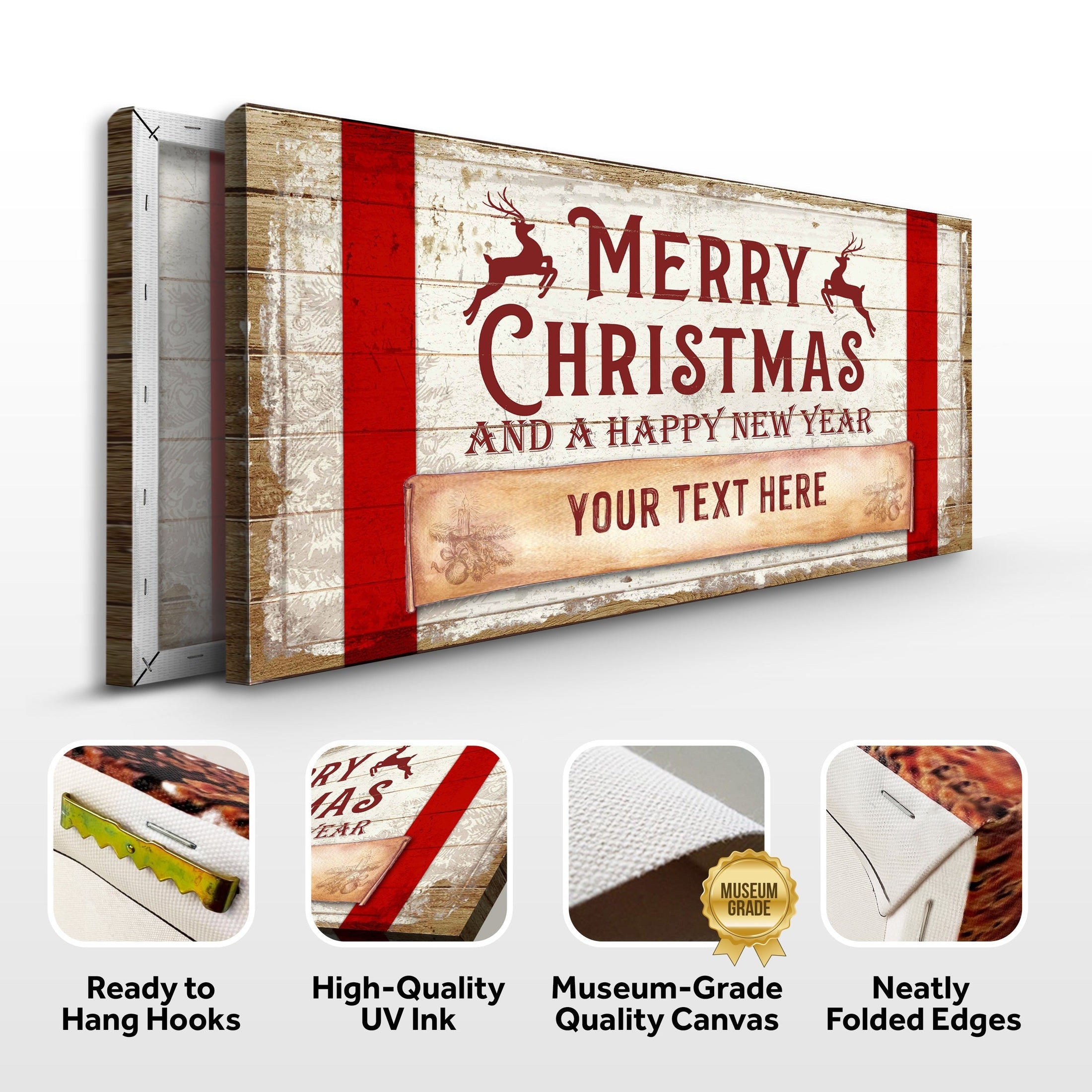 Rustic Christmas Canvas Wall Sign | Tailored Canvases