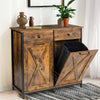 Rustic Multipurpose 2 Drawer / 2 Tilt Out 10gL Kitchen Laundry Trash/Recycle Storage by HomePacific