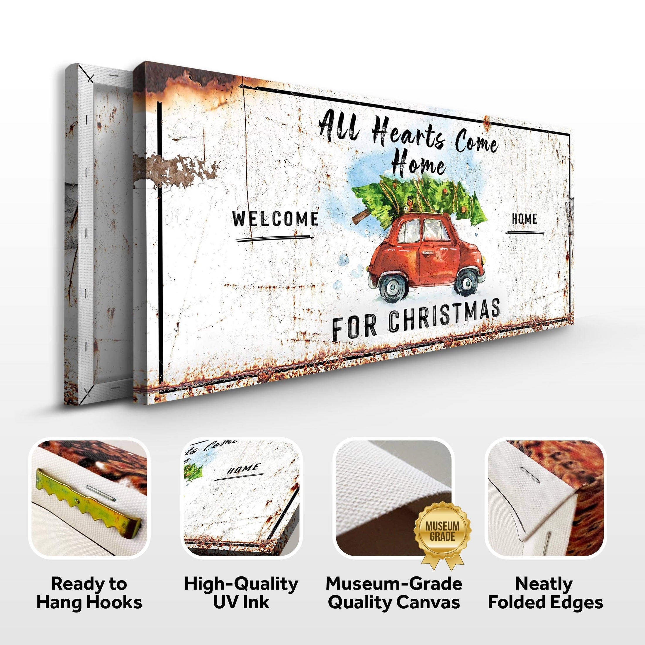 Rustic Vintage Christmas Canvas Sign | Tailored Canvases