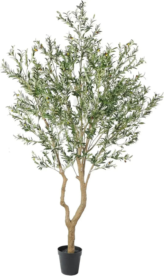 Best Selling Tall Faux Olive Tree，10ft（120in） Realistic Potted Silk Artificial Olive Tree， Fake Olive Trees Indoor with Green Le