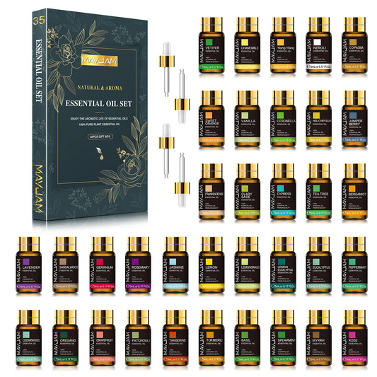 MAYJAM 35Pcs Set Essential Oils For Humidifier Diffuser