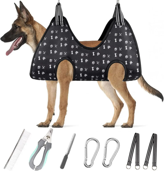 Pet Hammock Grooming Kit with Nail Clippers File Comb XXL
