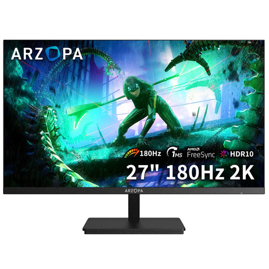 Arzopa 27 Inch 180Hz QHD Gaming Monitor Type C FreeSync