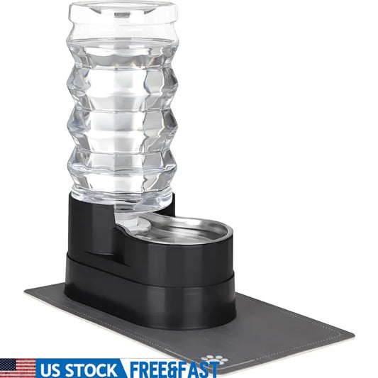 9L Raised Cat And Dog Water Fountain Stainless Steel