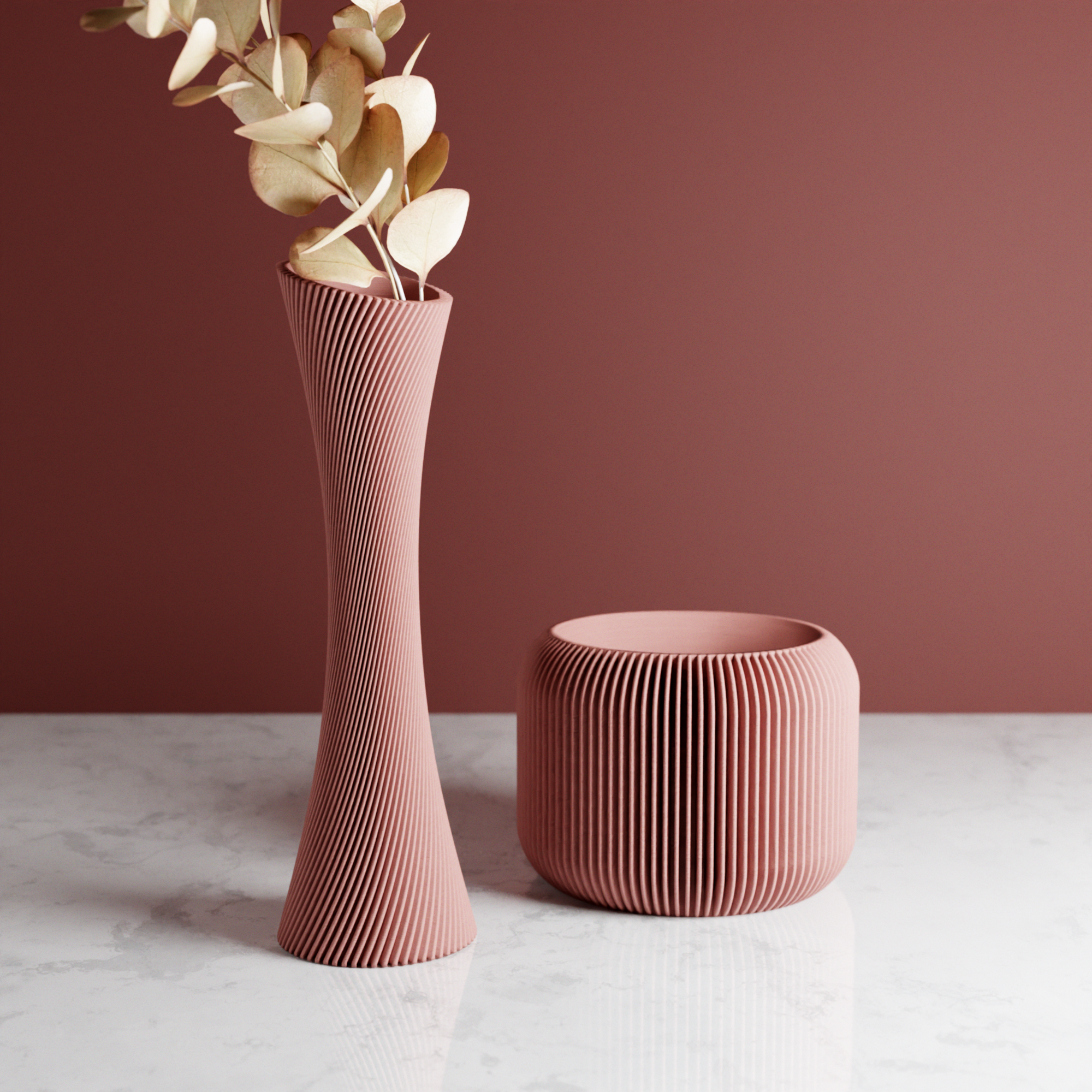 SPIRAL ROSE Vase