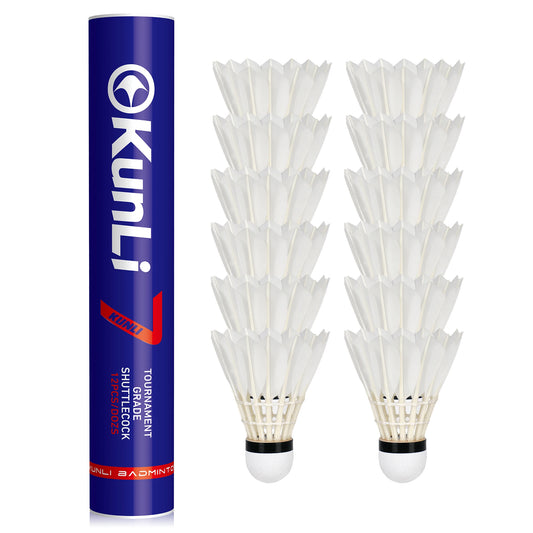 Kunli Badminton Shuttlecocks Duck Feather Durable Stability