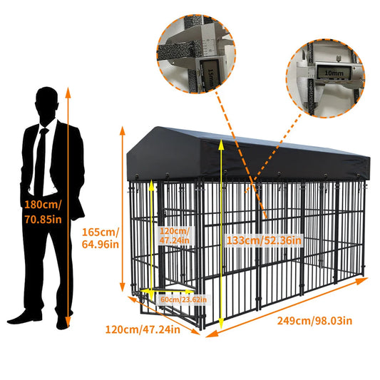 Heavy Duty Large Dog Kennel Welded Metal Playpen Enclosure