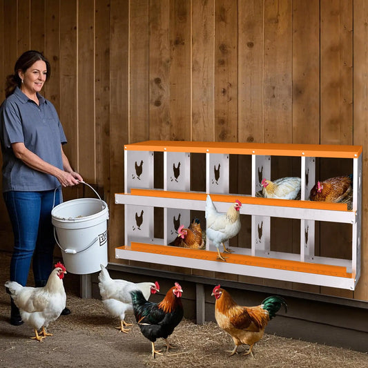 Chicken Nest Box, Chicken Nesting Boxes for Laying Eggs with Ventilation Holes & Anti-Peck Design, Space-Saving Design, Nesting