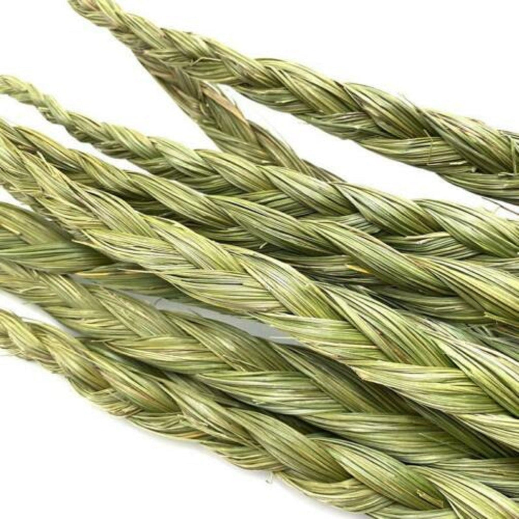 Sacred Sweet Grass Smudging Braided Strands | DC-OMSutra