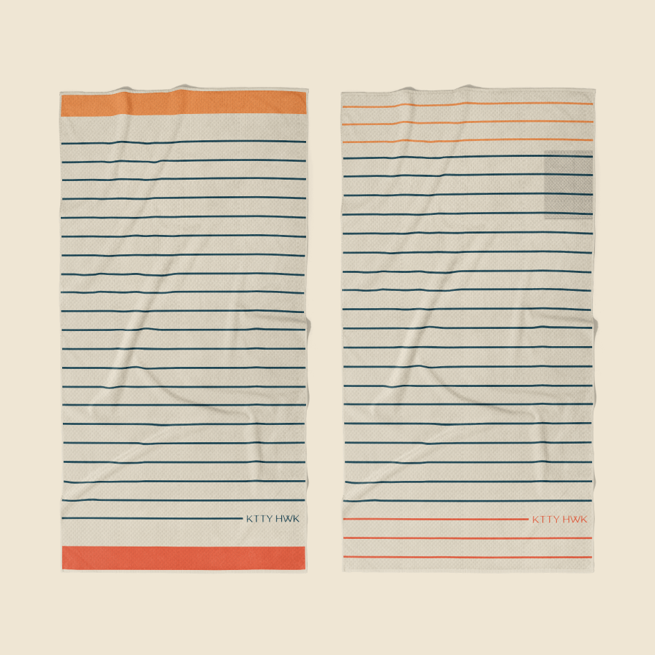 Sand-Free Cotton Canvas Beach Towel Reversible | KTTYHWK