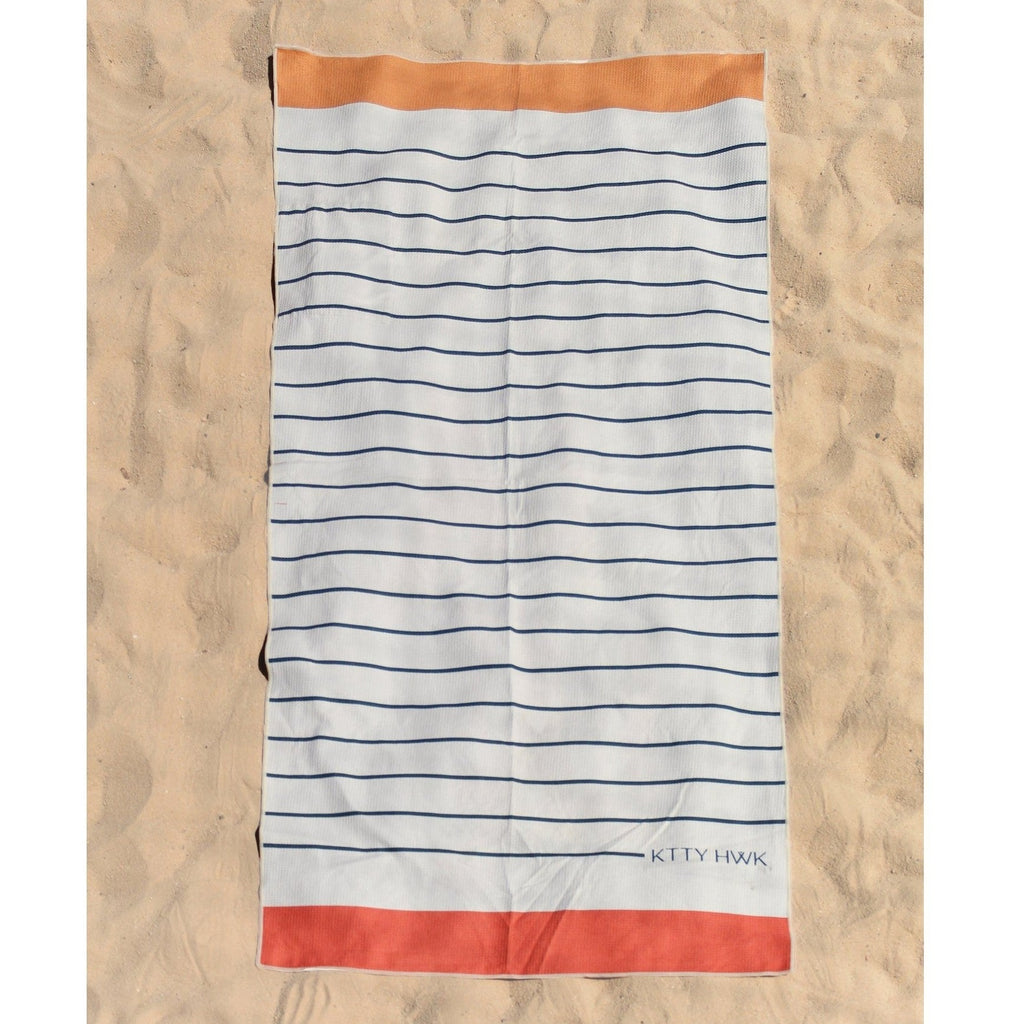 Sand-Free Cotton Canvas Beach Towel Reversible | KTTYHWK