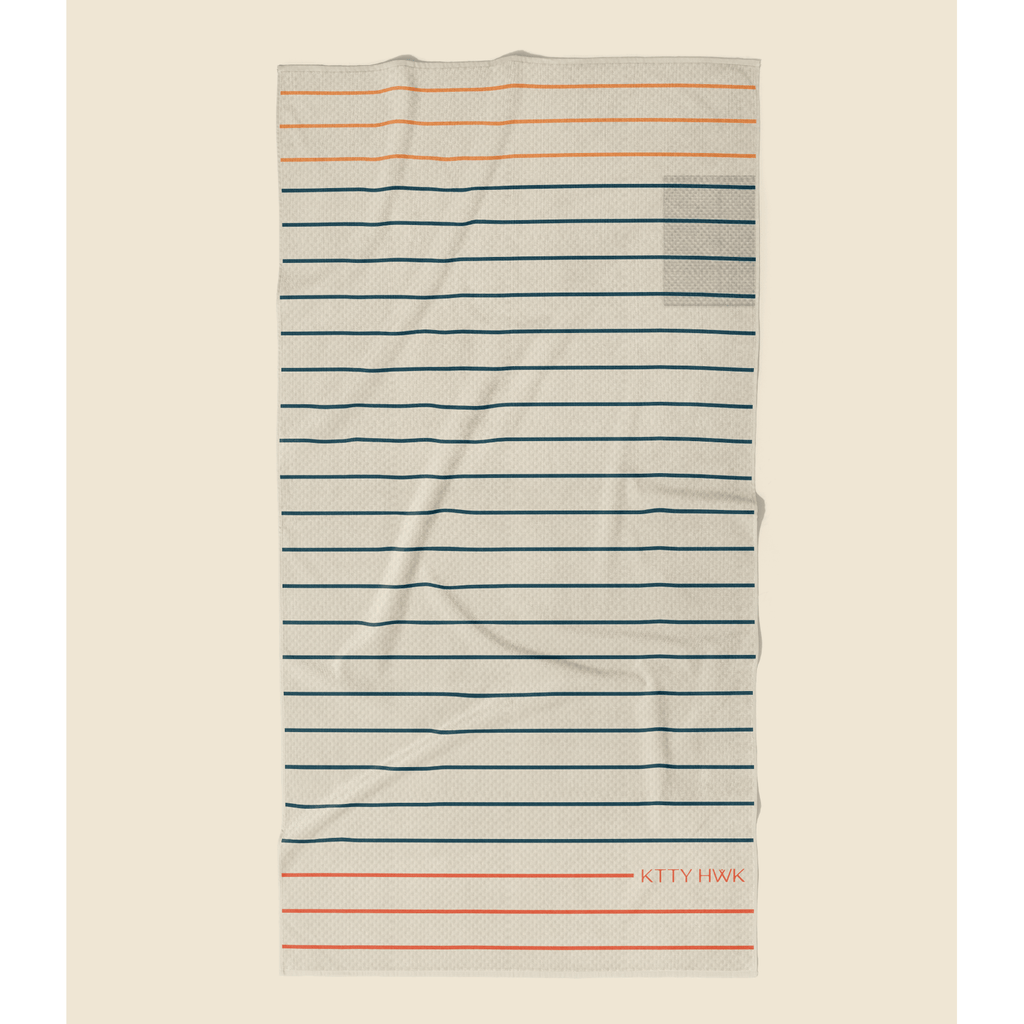 Sand-Free Cotton Canvas Beach Towel Reversible | KTTYHWK