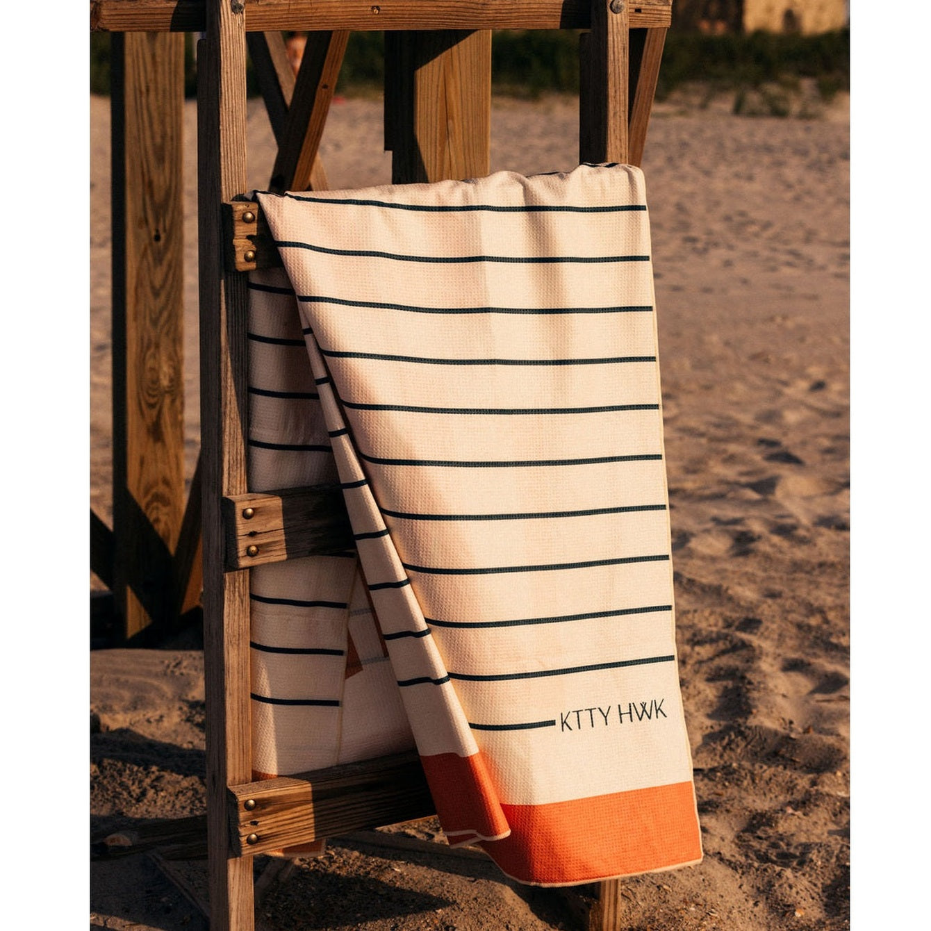 Sand-Free Cotton Canvas Beach Towel Reversible | KTTYHWK