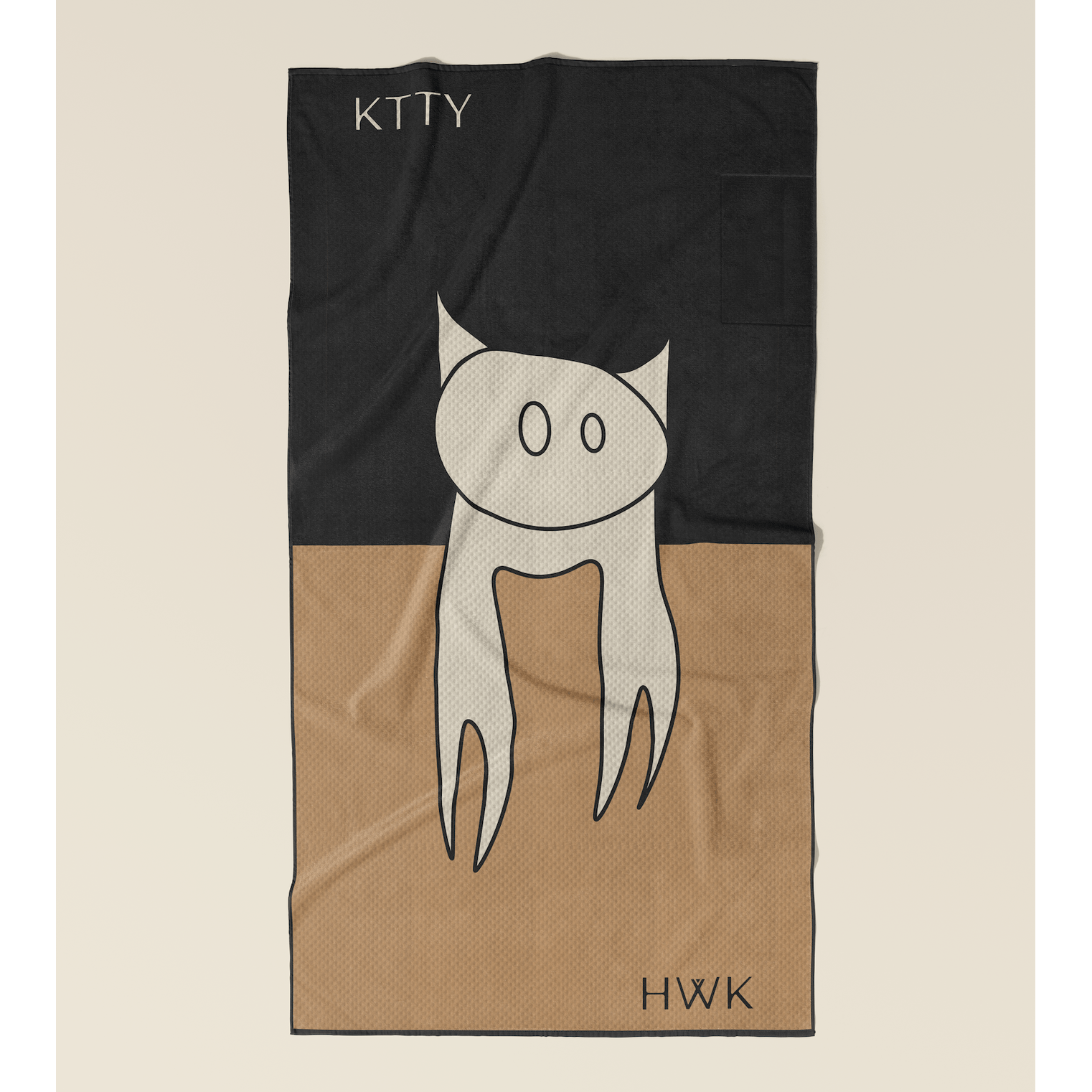 Sand-Free Waffle Beach Towel Hidden Pocket | KTTYHWK