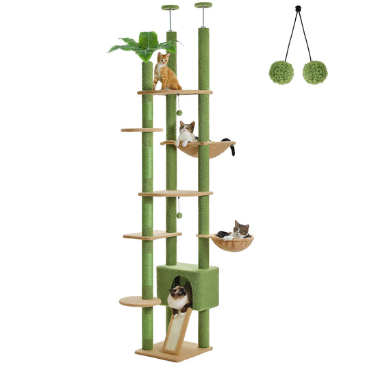 Cactus Cat Tree Floor to Ceiling Tower Adjustable Height