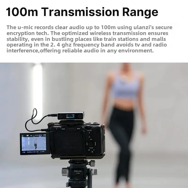 Ulanzi AM18 U Mic 2.4G Wireless Microphone 100m For DSLR