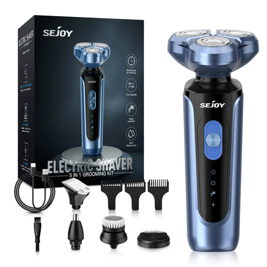 SEJOY Electric Shaver for Men Trimmer Massager and Cleanser
