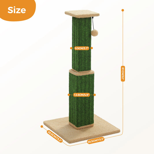 Large Cat Scratching Post For Indoor Cats With Dangling Ball