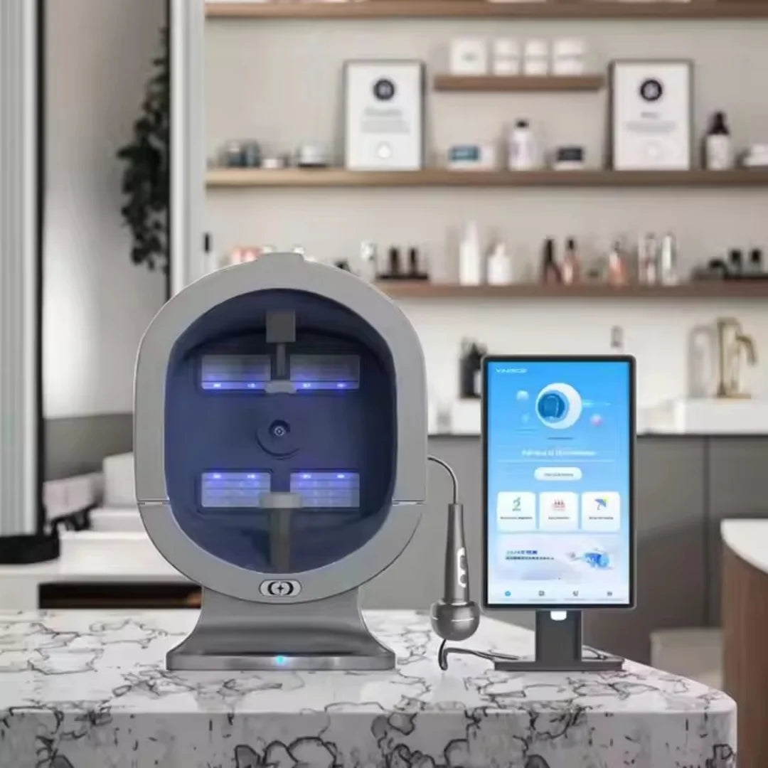 Upgraded X5 3D Ai Skin Image Analyzer High Definition Pixels Whole Facial Scanning Multi Spectrum Moisture Scalp Detection