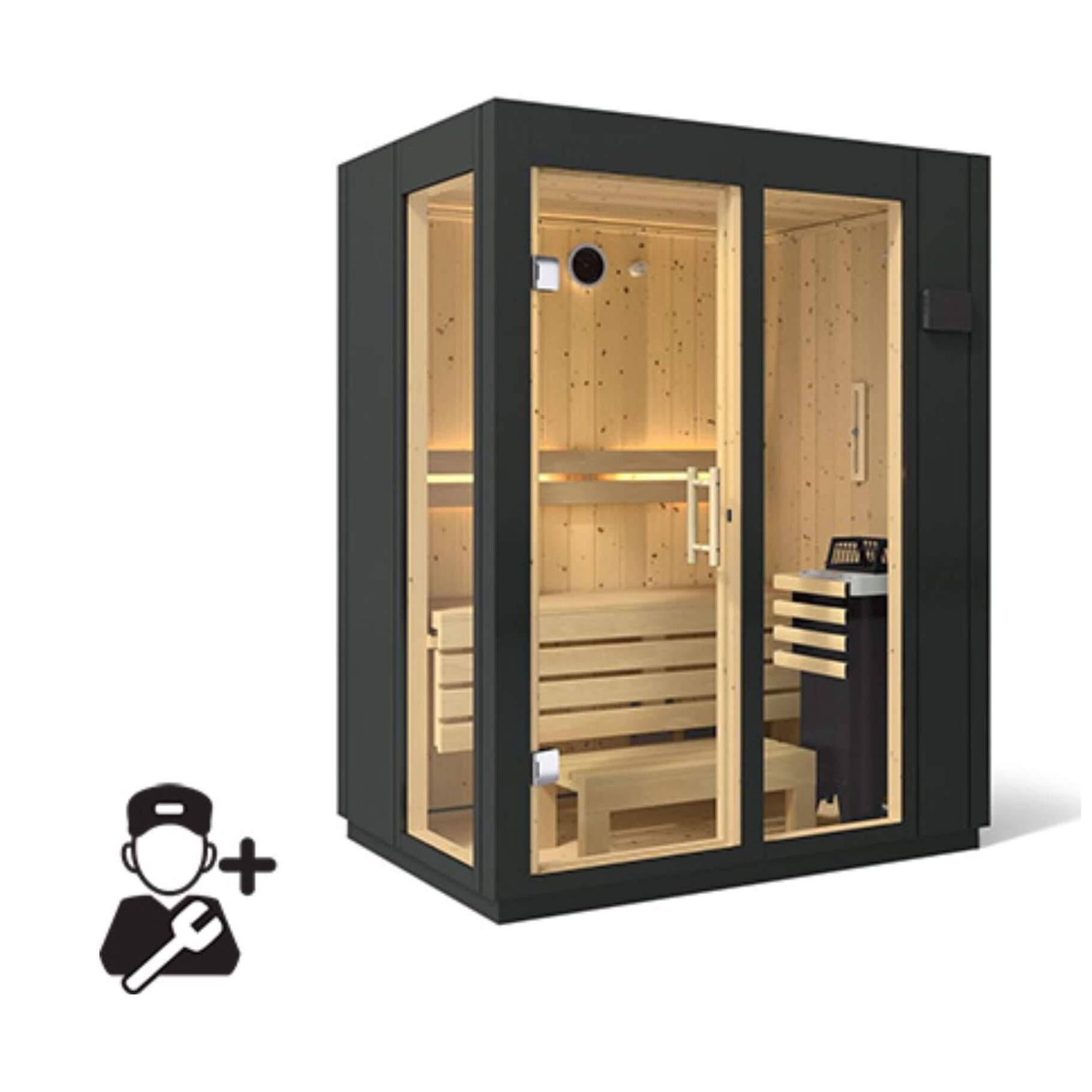 Scandinavian Spruce Indoor Sauna Alcove Kit | SAKSBY WHOLESALE