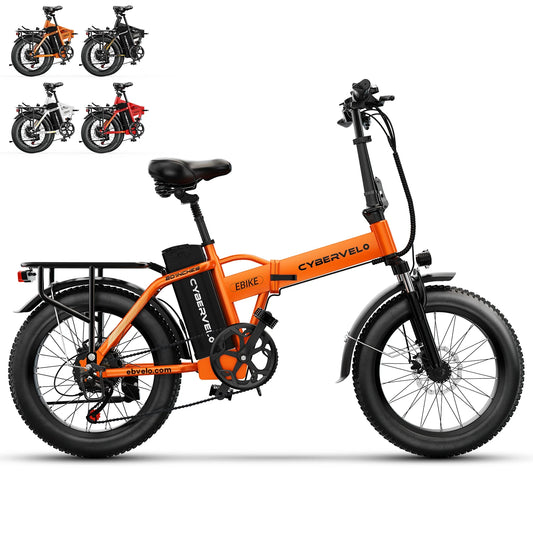 1000W Folding E Bike 48V 20Ah Removable Battery Fat Tire