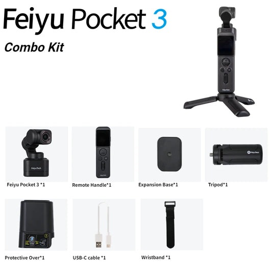 FeiyuTech Pocket 3 Kit 3 Axis Gimbal 4K60fps AI Tracking