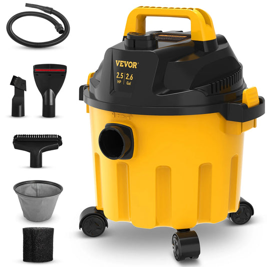 SucceBuy Wet Dry Vacuum 2.6 Gal 2.5 Peak HP 3 In 1 Vacuum