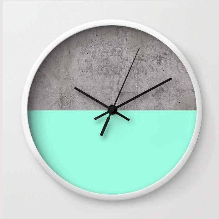 Sea on Concrete Wall clock