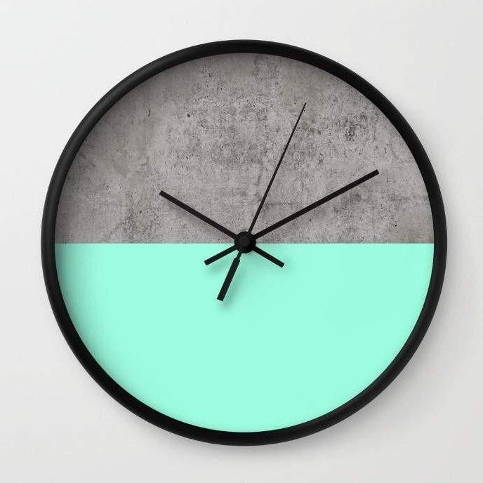 Sea on Concrete Wall clock