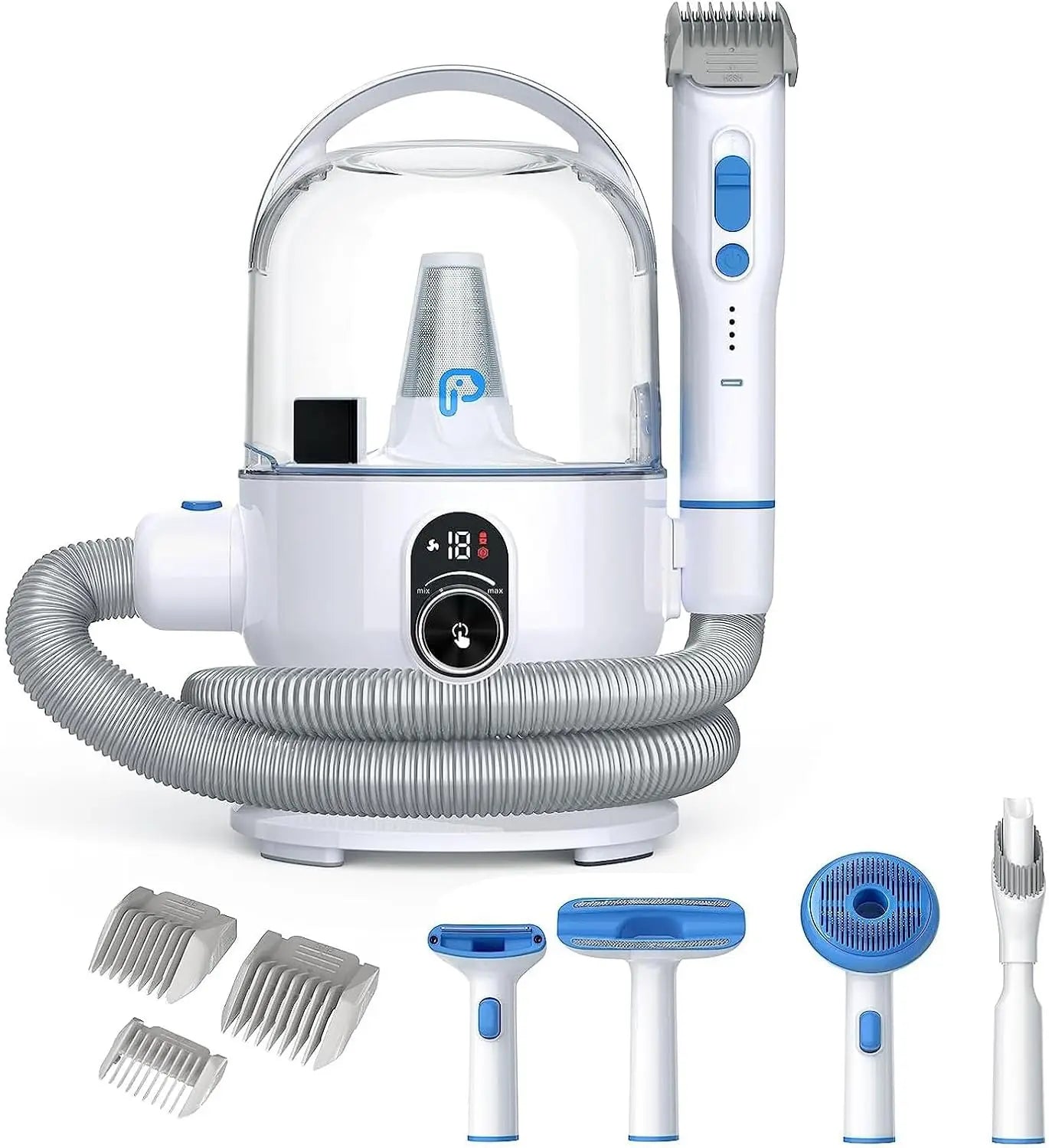 5 In 1 Pet Grooming Vacuum Kit With 2 L Dust Cup For Pets