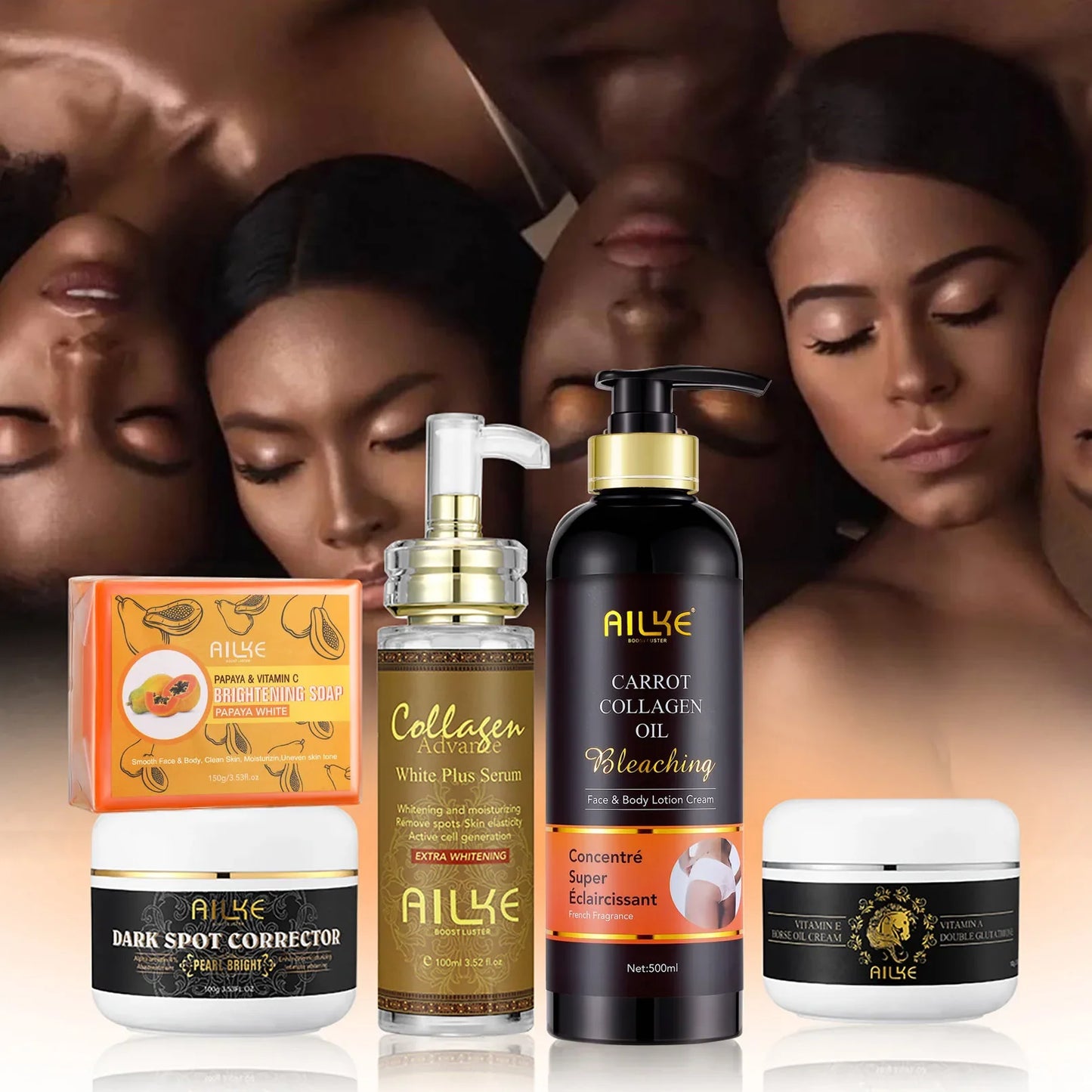 Ailke Collagen Whitening Kit Moisturizer Brightening Cream