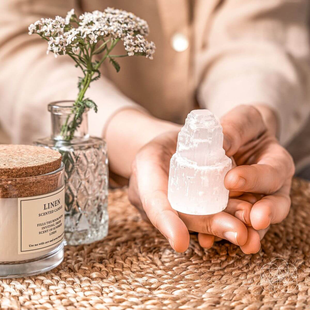 Selenite Elegant Bright Cleansing Lamp | Conscious Items