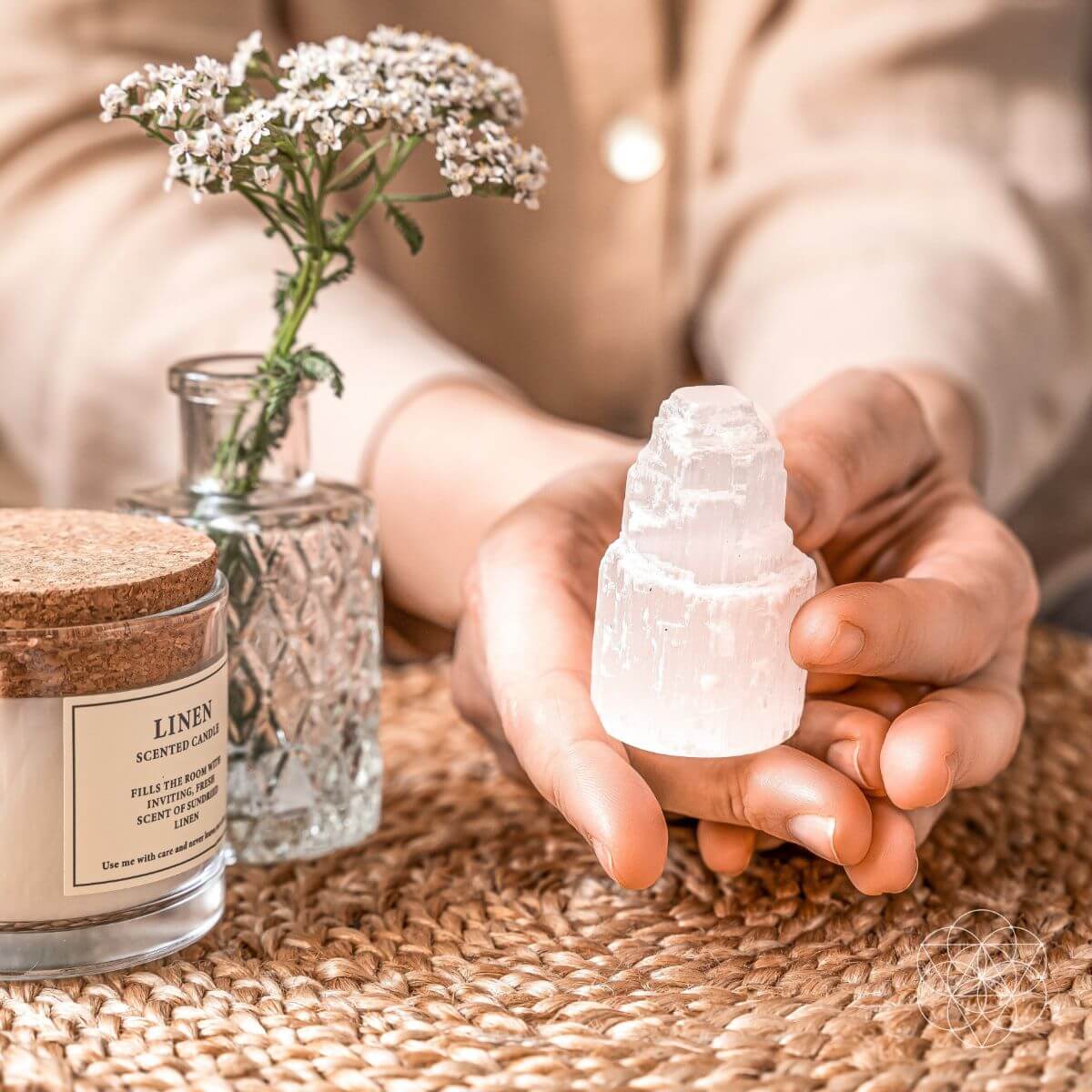 Selenite Elegant Bright Cleansing Lamp | Conscious Items