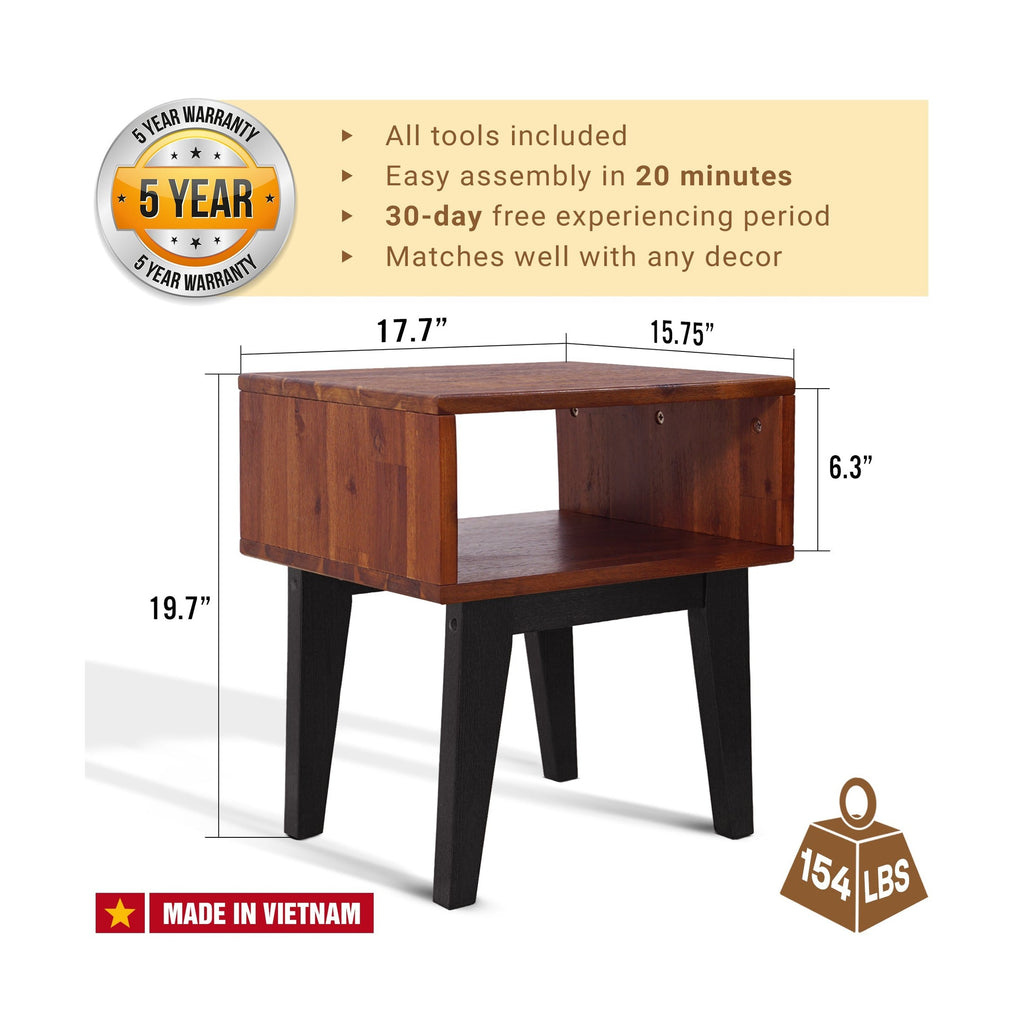 Serena Solid Wood Nightstand