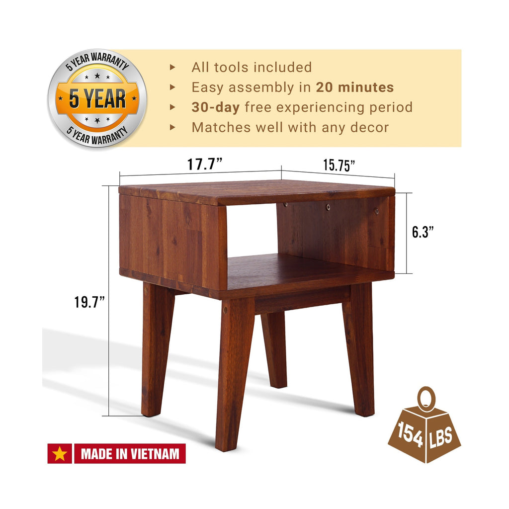 Serena Solid Wood Nightstand