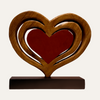 Serene Hearts – Handmade Wooden Sculpture, Elegant Home Decor