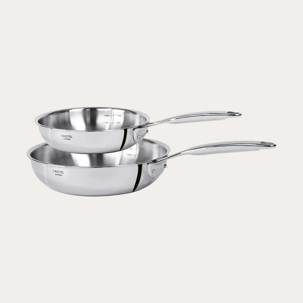 Set of 2 deep frying pans by CRISTEL USA