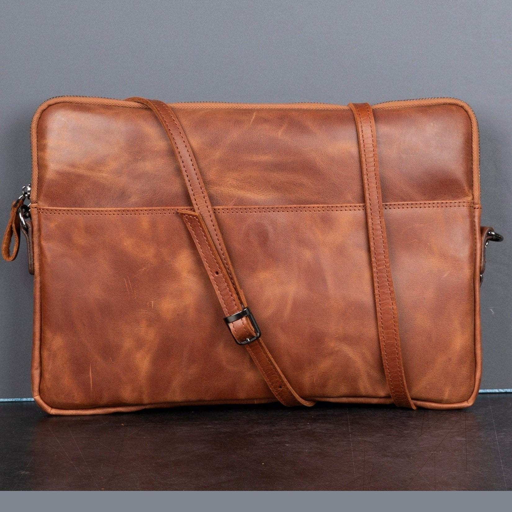 Seward Leather Laptop Bag with Shoulder Strap - MacBook Sleeve 14" & 16"