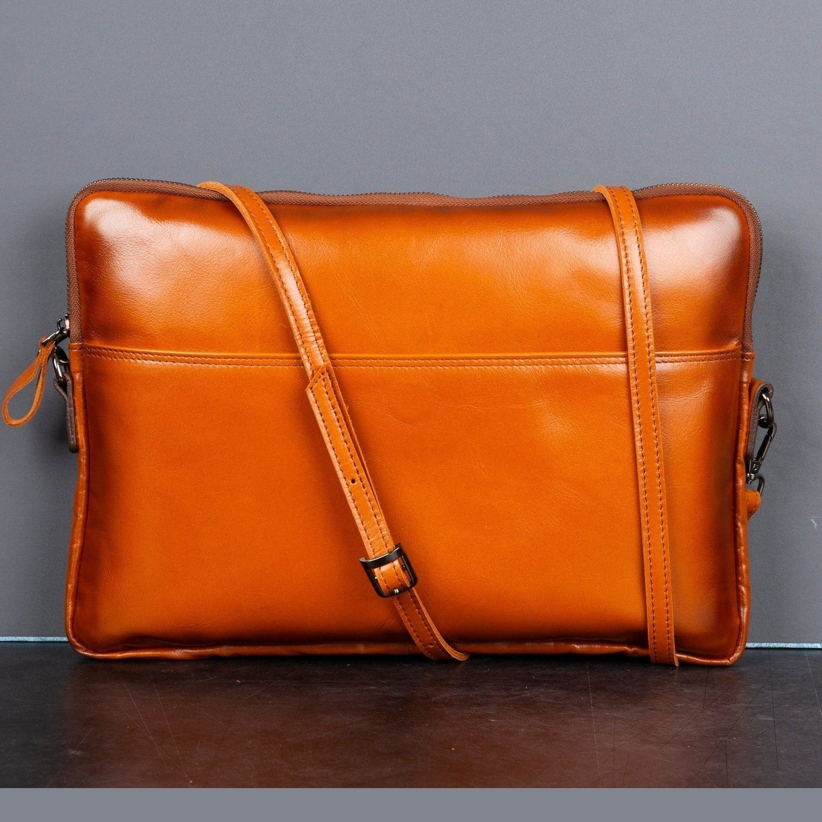 Seward Leather Laptop Bag with Shoulder Strap - MacBook Sleeve 14" & 16"
