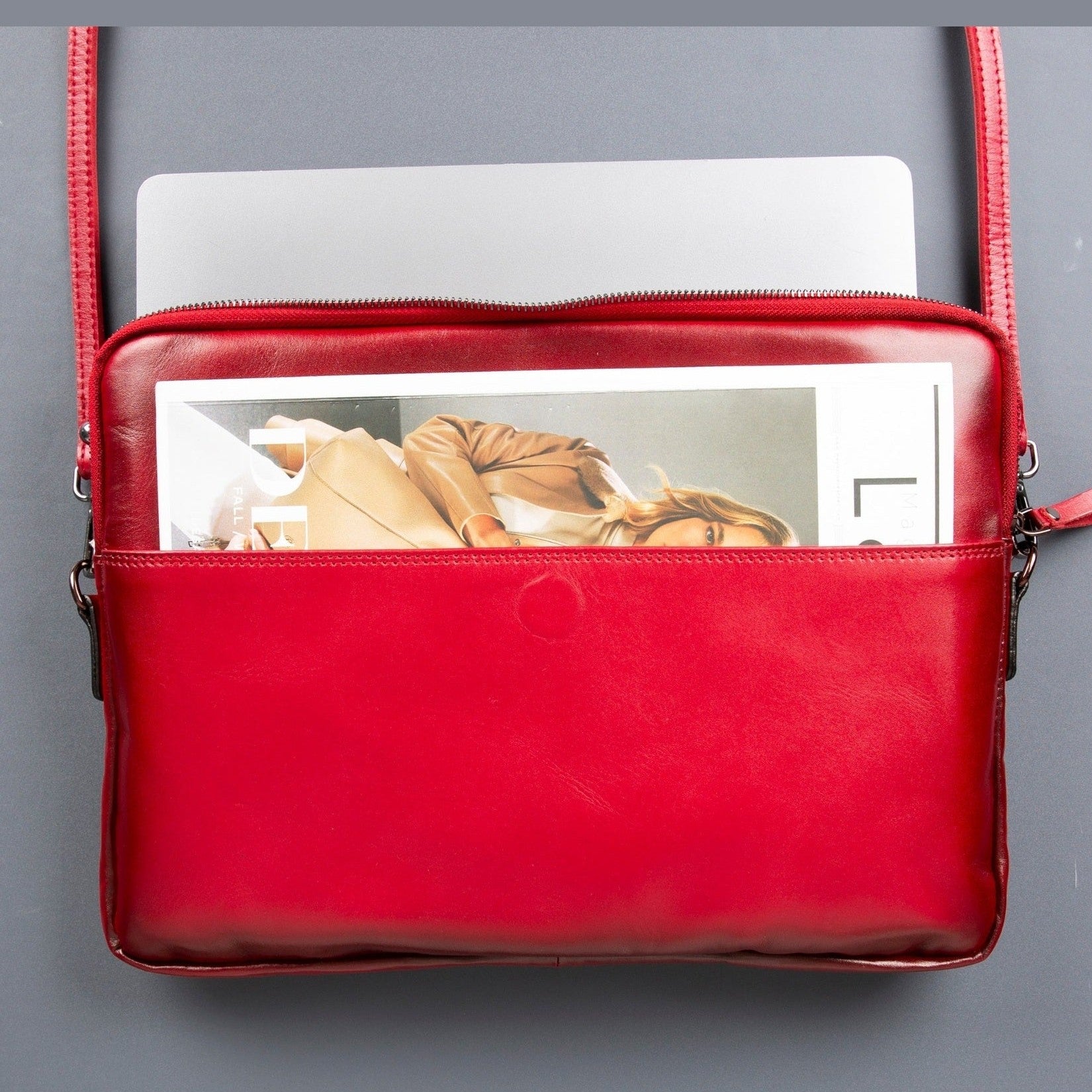 Seward Leather Laptop Bag with Shoulder Strap - MacBook Sleeve 14" & 16"